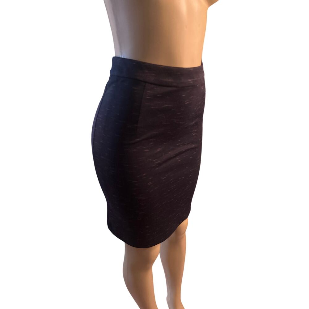 Women XS Bridge & Burn Portland OR Navy Mini Pencil Skirt Heathered Straight